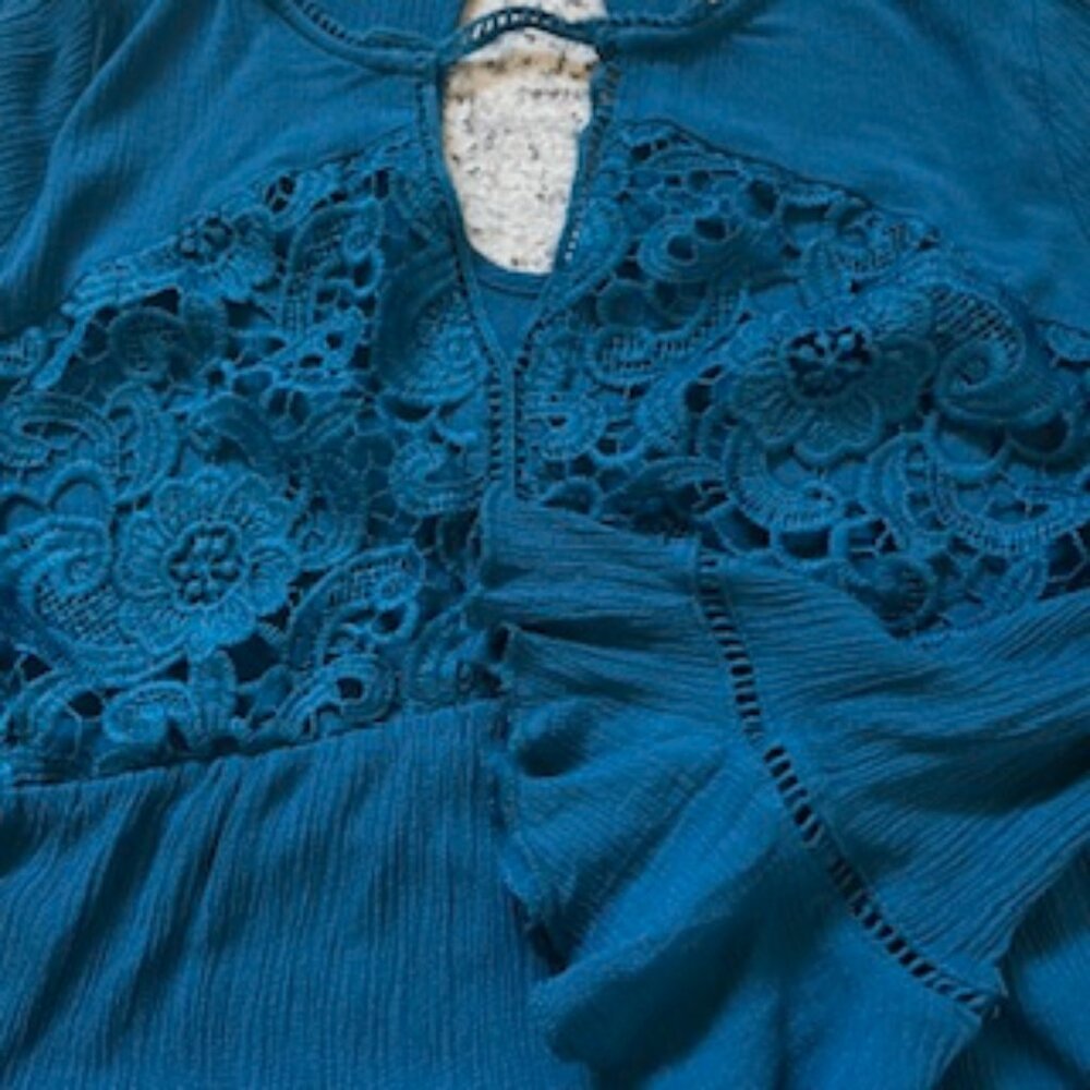 🧡3/15 xhilaration Lace Blouse Women's S - Picture 9 of 9